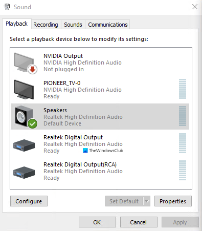 Comment Désactiver Ou Activer L'Égalisation Du Volume Dans Windows 11/10 1 Loudness Equalization