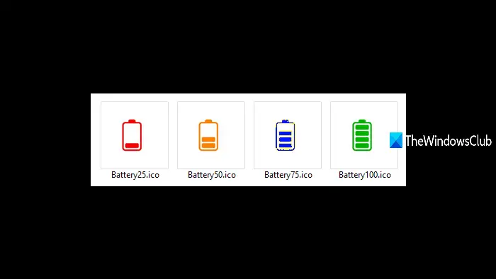 show custom battery percentage icons