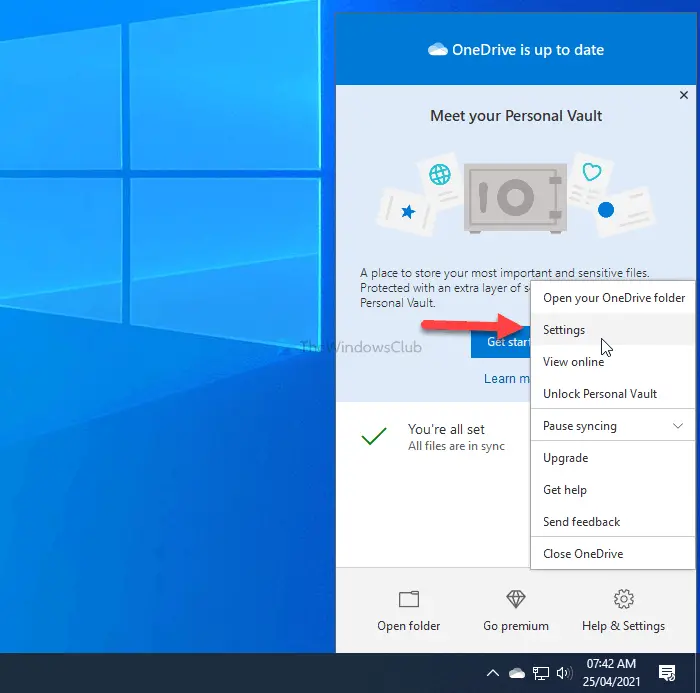 How to stop OneDrive from automatically saving photos from connected devices