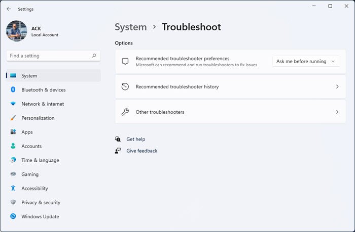 How to run Troubleshooter in Windows 11/10 to resolve problems