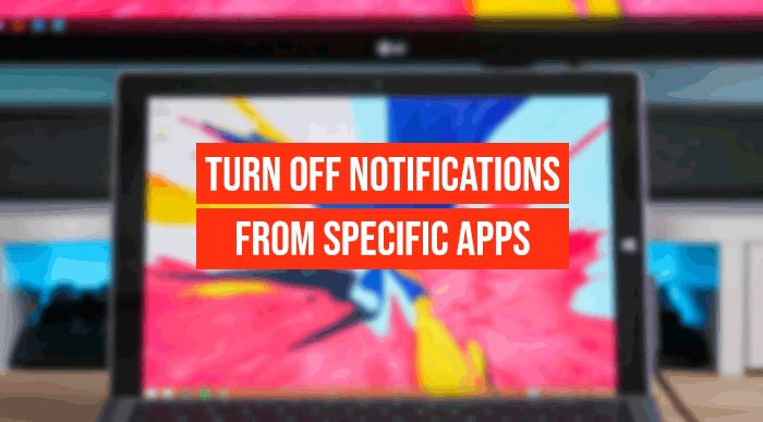turn off App Notifications using Registry Editor