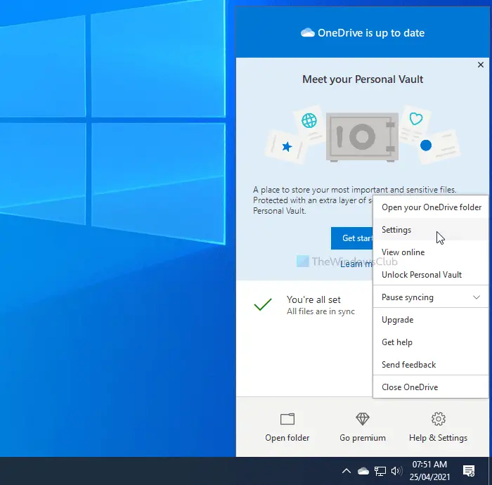 How to turn on or off OneDrive auto-sync pause notifications on Windows 10