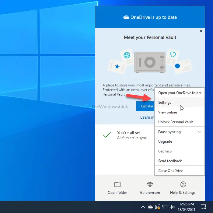 How to turn off OneDrive shared files notifications on Windows 10