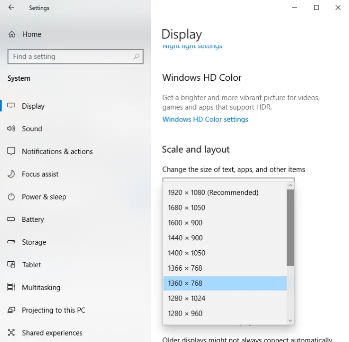 3 methods to change screen resolution in Windows 10