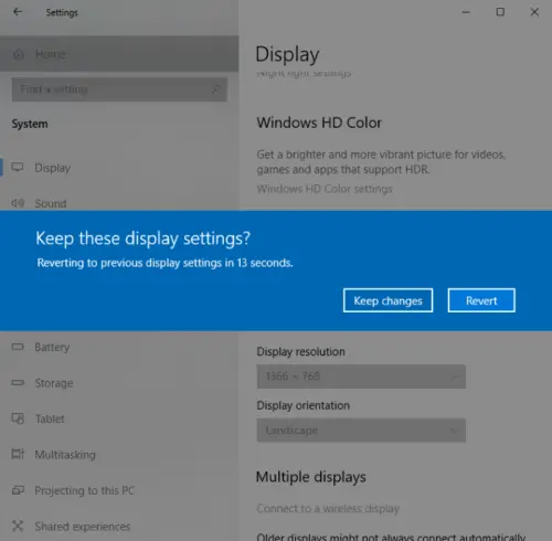 change Display Resolution in Windows 10