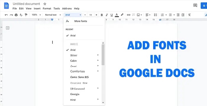 Add Fonts in Google Docs