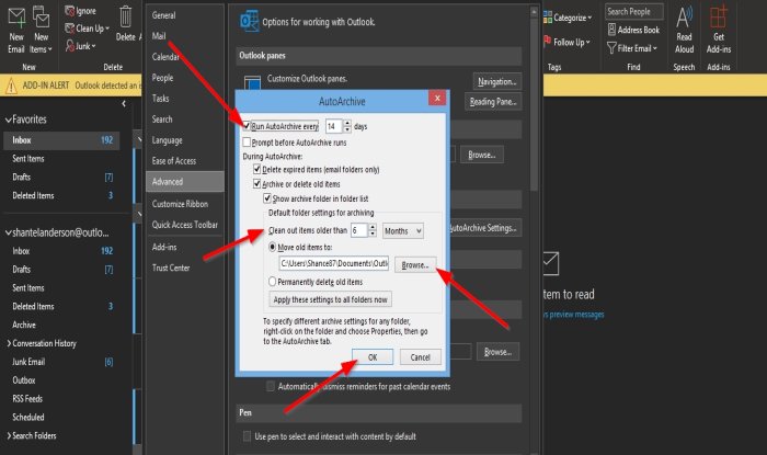 How to set up Auto Archive in Outlook