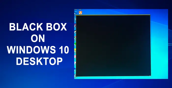 Black box on Windows 10 Desktop
