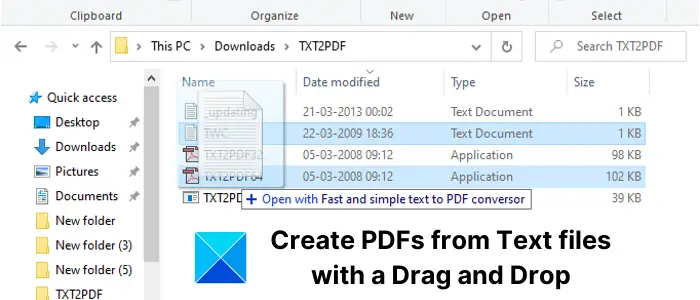 Konvertieren Sie Txt Per Drag & Drop In Pdf