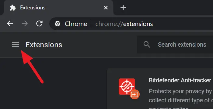 Extension Options in Chrome