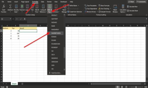 How to use the RANDBETWEEN Function In Excel