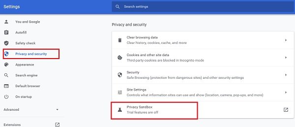 opt-out of Google FLoC (Privacy Sandbox) in Chrome