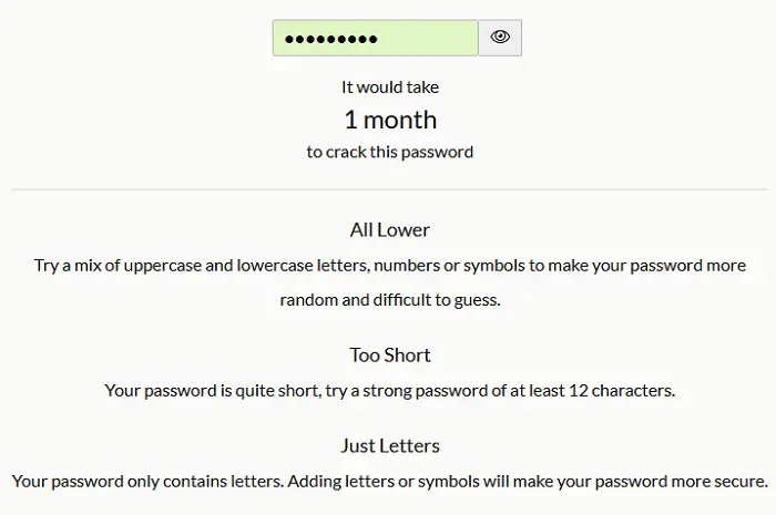 Gosafeonline Password Checker
