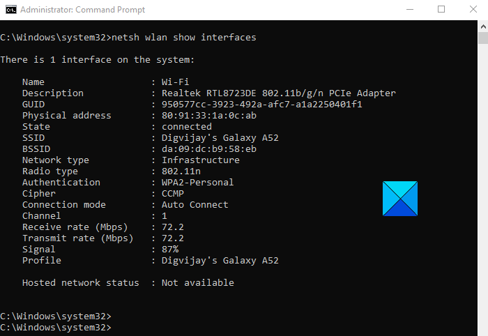 How to View Wi-Fi network adapter settings on Windows 10