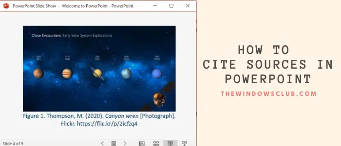 How to cite sources in powerpoint