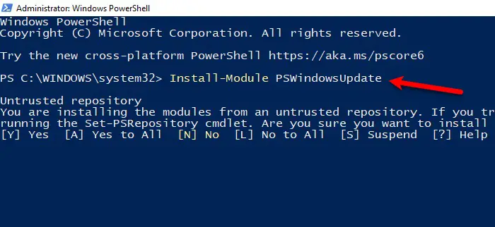 Hide Windows Updates using PowerShell