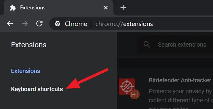 Keyboard Shortcuts in Chrome