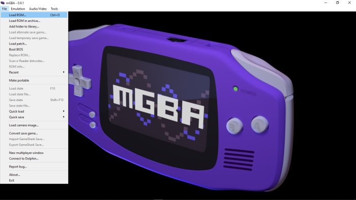 mGBA Game Boy Advance emulator for Windows 10