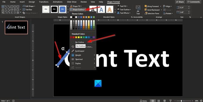 Make a Glint or Sparkle Text animation in PowerPoint