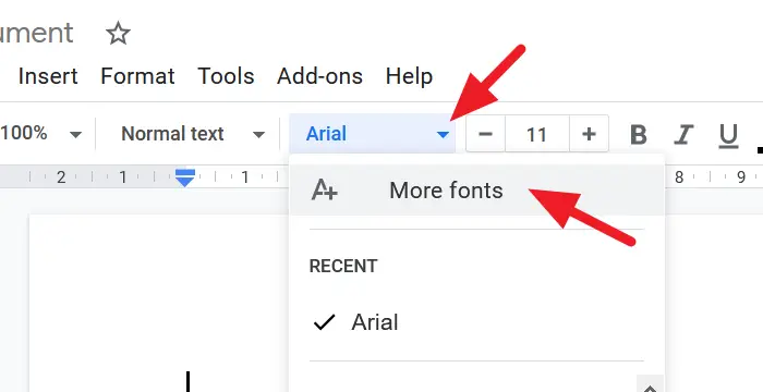 More Fonts in Google Docs