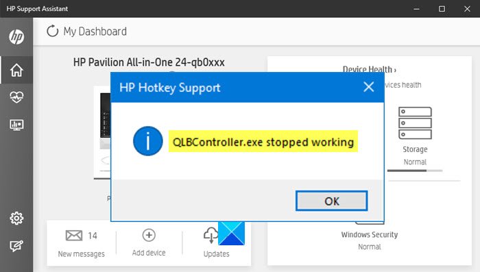 Some Windows users, especially, the ones with HP computers are reporting an error saying QLBController.exe stops working. In this post, we are go