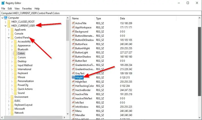 Change Background Color of selected or highlighted Text in Windows 11 - 15