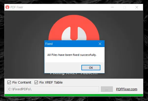 Repair PDF using PDF Fixer Tool
