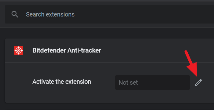 Set Keyboard Shortcut for an extension