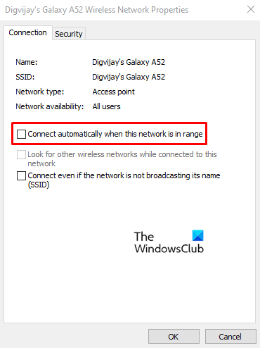 Stop Windows 10 From automatically Connecting to a Wi-Fi Network