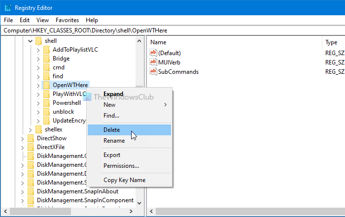 Add expandable Windows Terminal in context menu to open any profile