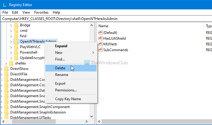 How to add or remove elevated Windows Terminal in context menu