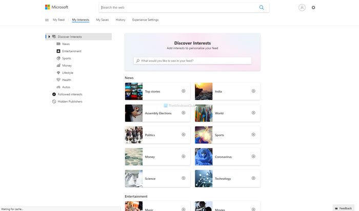 How to add or remove topics on News and Interests in Windows 10