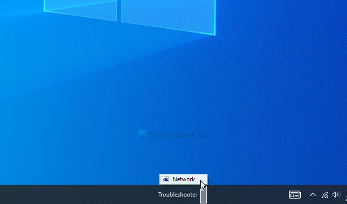 How to add Troubleshooters toolbar in Windows 10 Taskbar