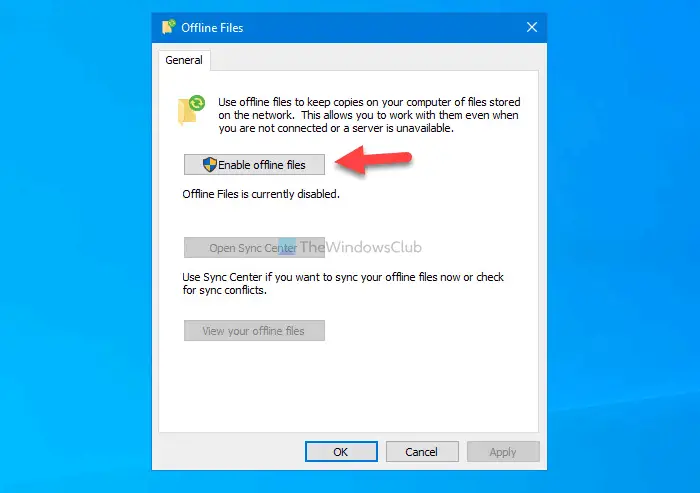 Fix Always available offline option is missing in context menu