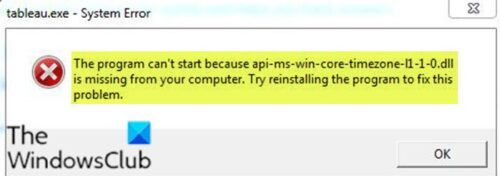 api-ms-win-core-timezone-i1-1-0.dll is missing