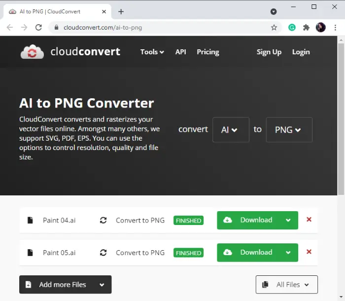 Batch Convert AI to PNG