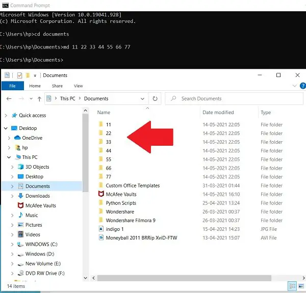 Create Multiple Folders using Command Prompt and PowerShell