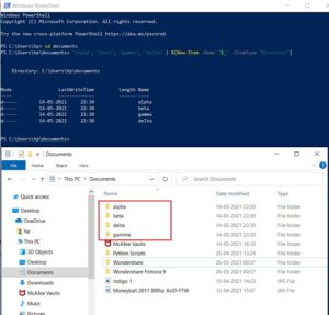 how to create multiple folders at once windows 10