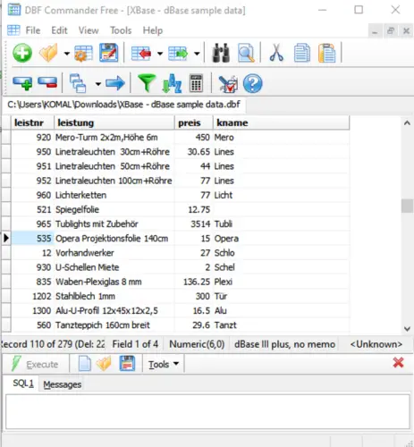 DBF File Viewer software