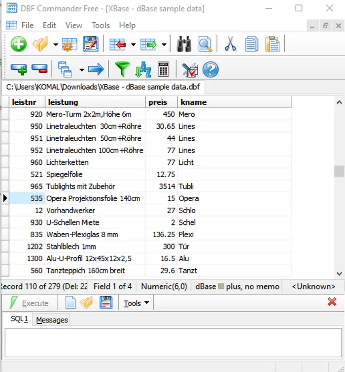 DBF File Viewer Software