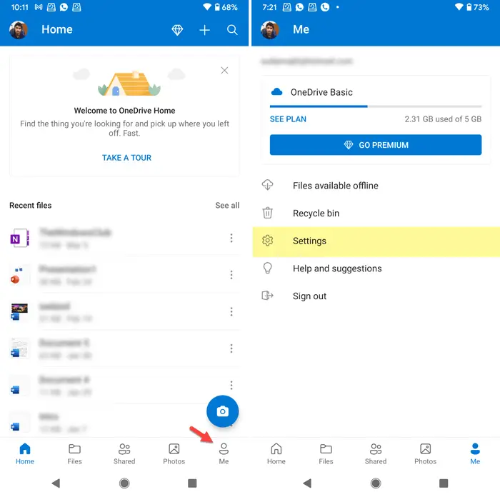 How to disable OneDrive On this day notifications on Android