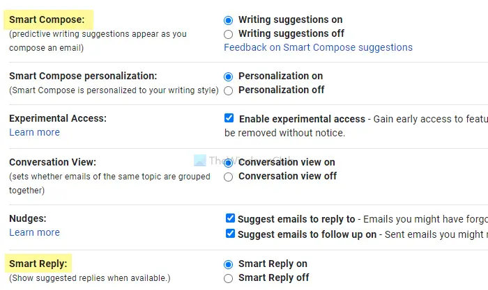 How to disable Smart Compose and Smart Reply in Gmail