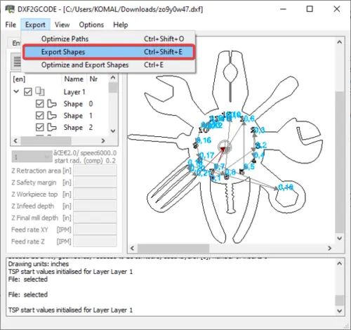 Convert G code To DXF
