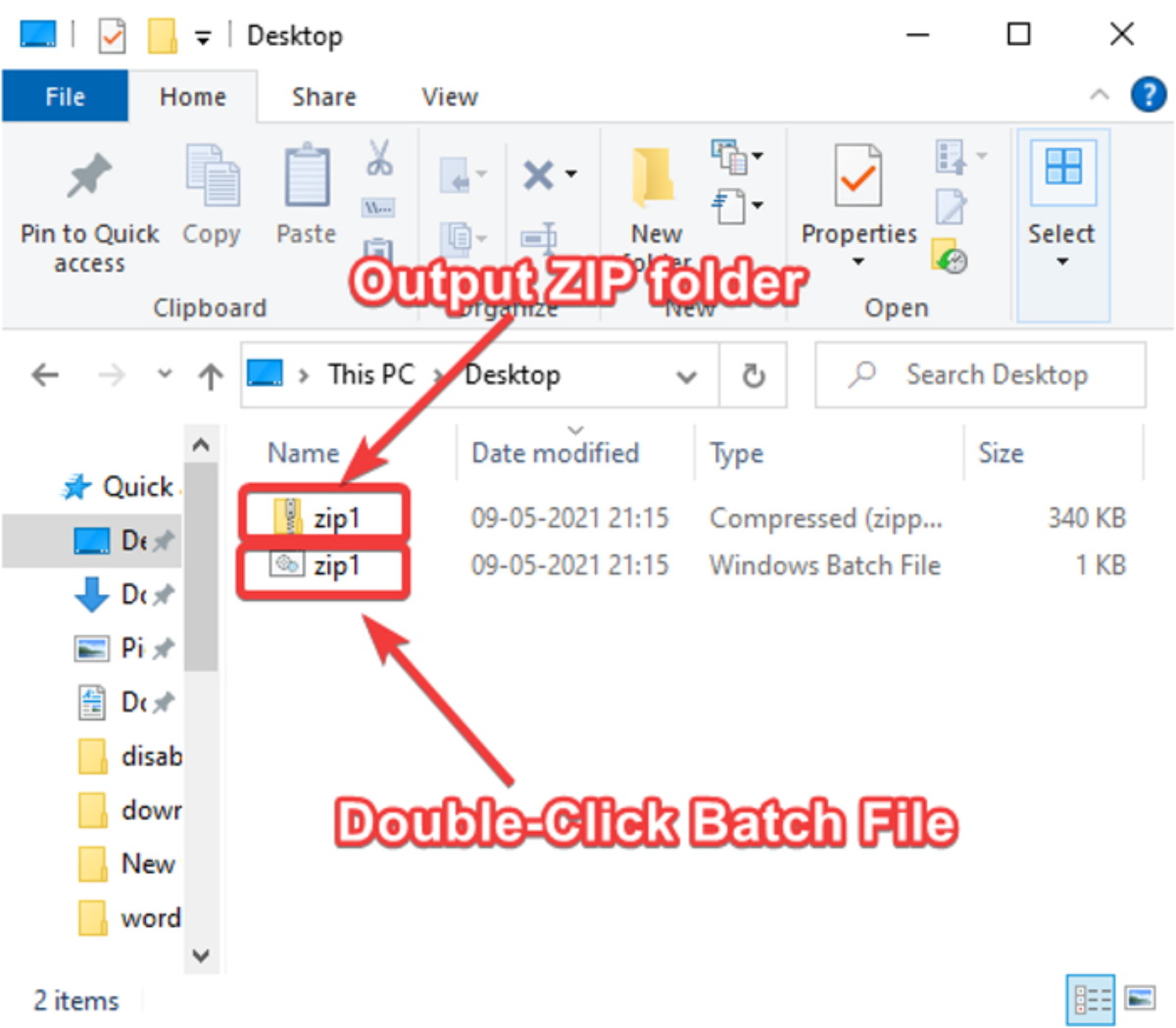 How To Zip A Folder Using A Batch File In Windows 10