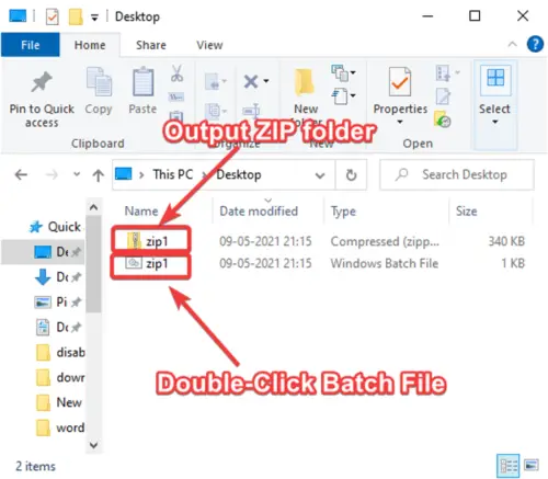 How to Zip a folder using a Batch file
