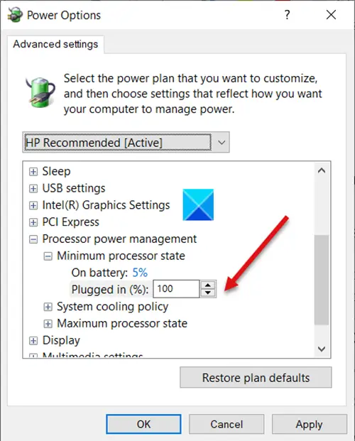 Minimum Processor State