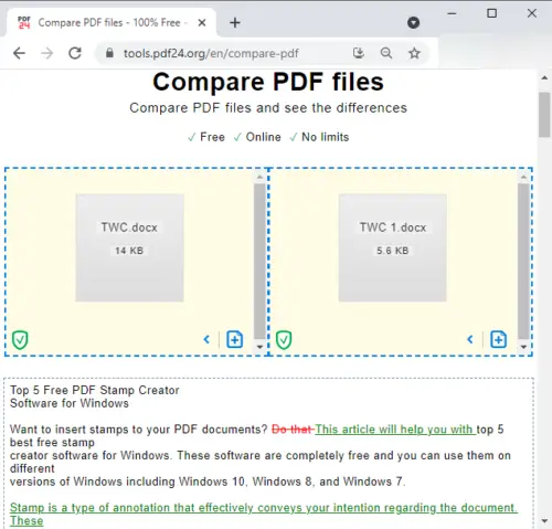 winmerge pdf vergleichen