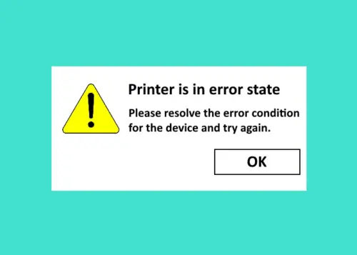 la impresora está en estado de error