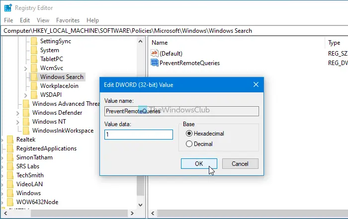 How to stop client computers from querying host computer index remotely