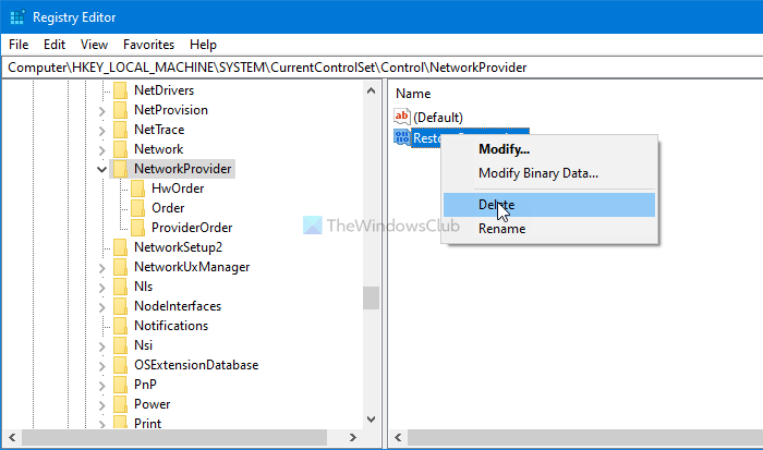 How to turn on or off Could not reconnect all network drives notifications